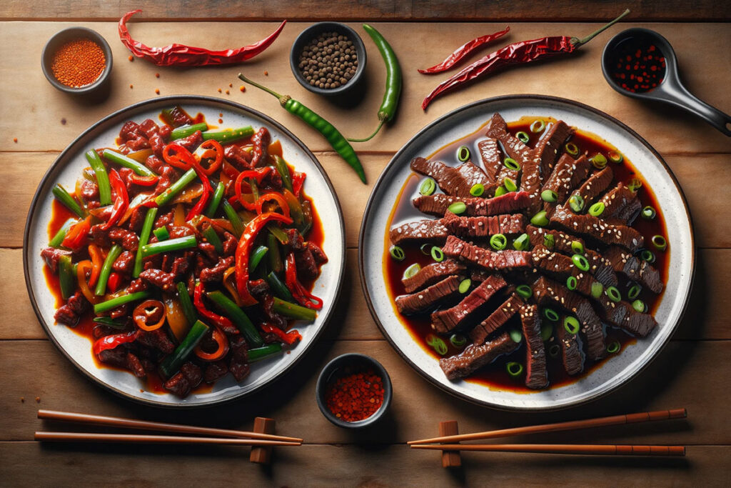 What is the difference between Szechuan beef and Mongolian beef